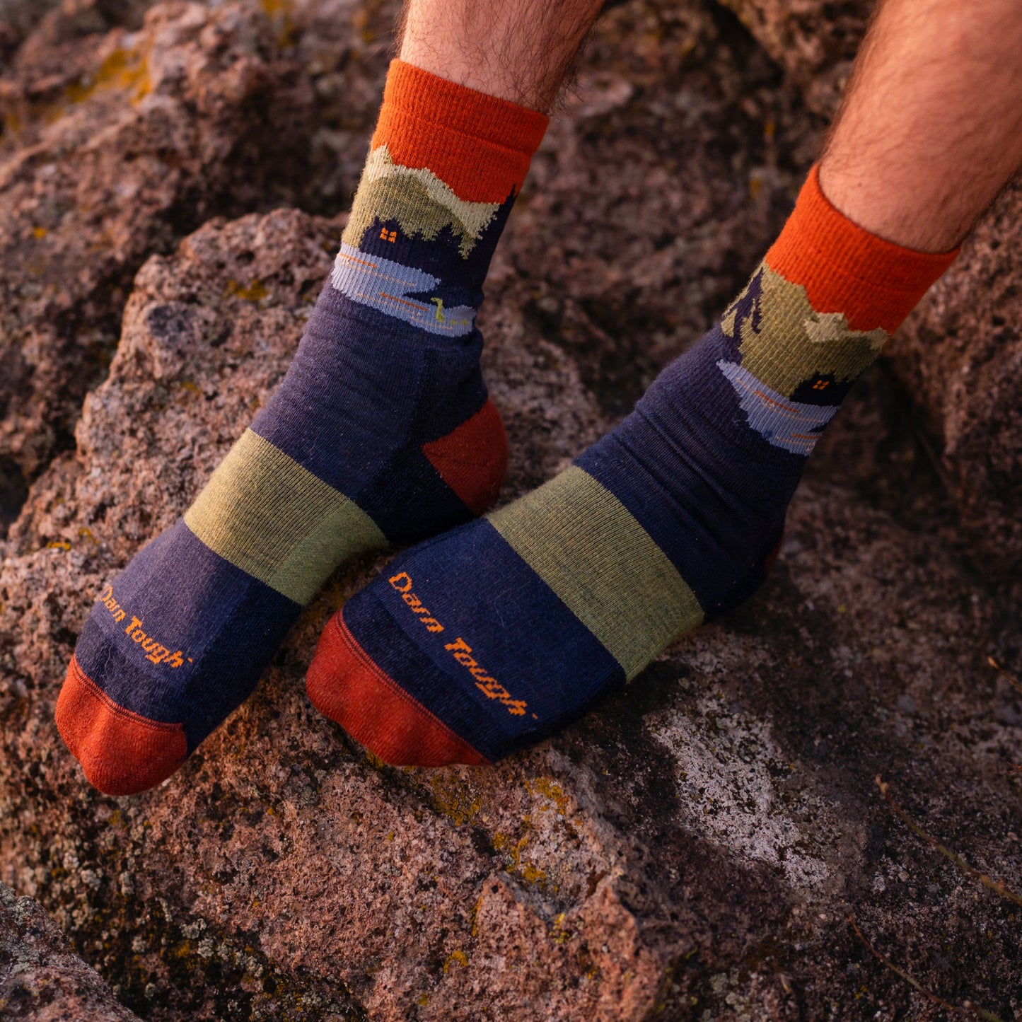 LUI Men's Close Encounters Micro Crew Midweight Hiking Sock