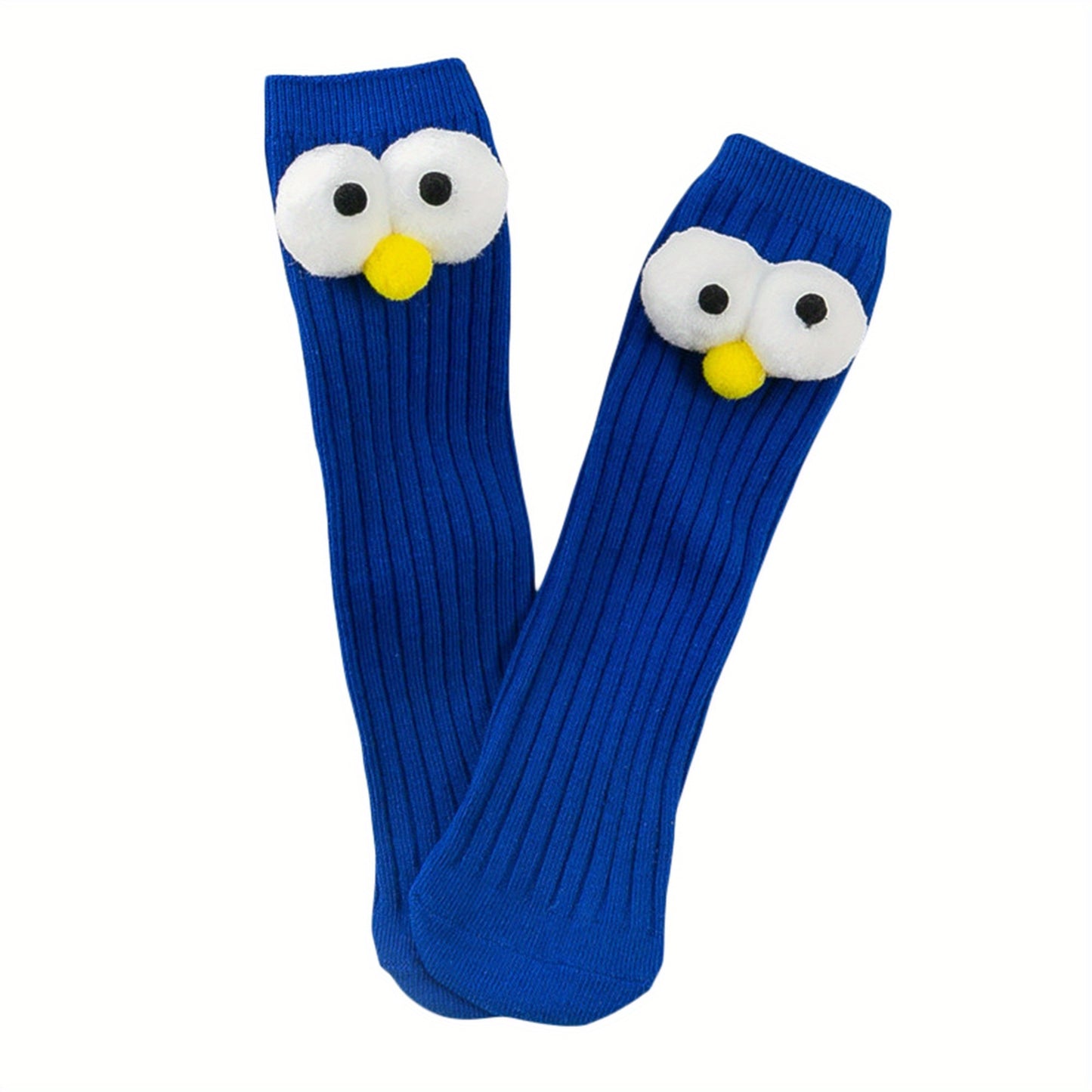 Adorable Big Eye Knee High Socks for Youngsters & Youngsters – Soft, Fun Cartoon Design with Green Charm, Perfect Christmas Gift for Youngsters & Youngsters, Youngsters Socks