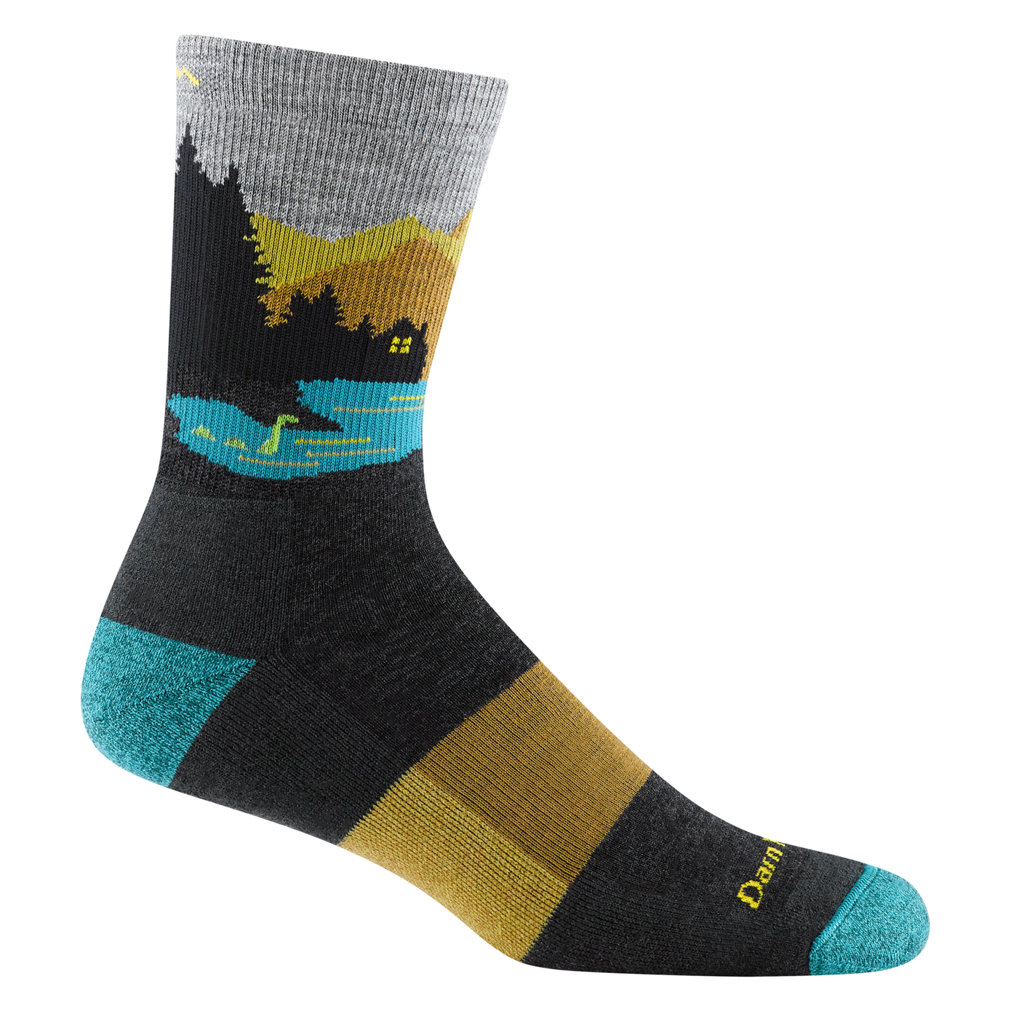LUI Men's Close Encounters Micro Crew Midweight Hiking Sock