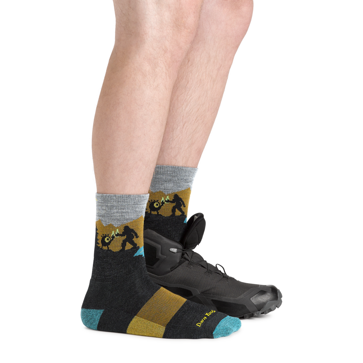 LUI Men's Close Encounters Micro Crew Midweight Hiking Sock