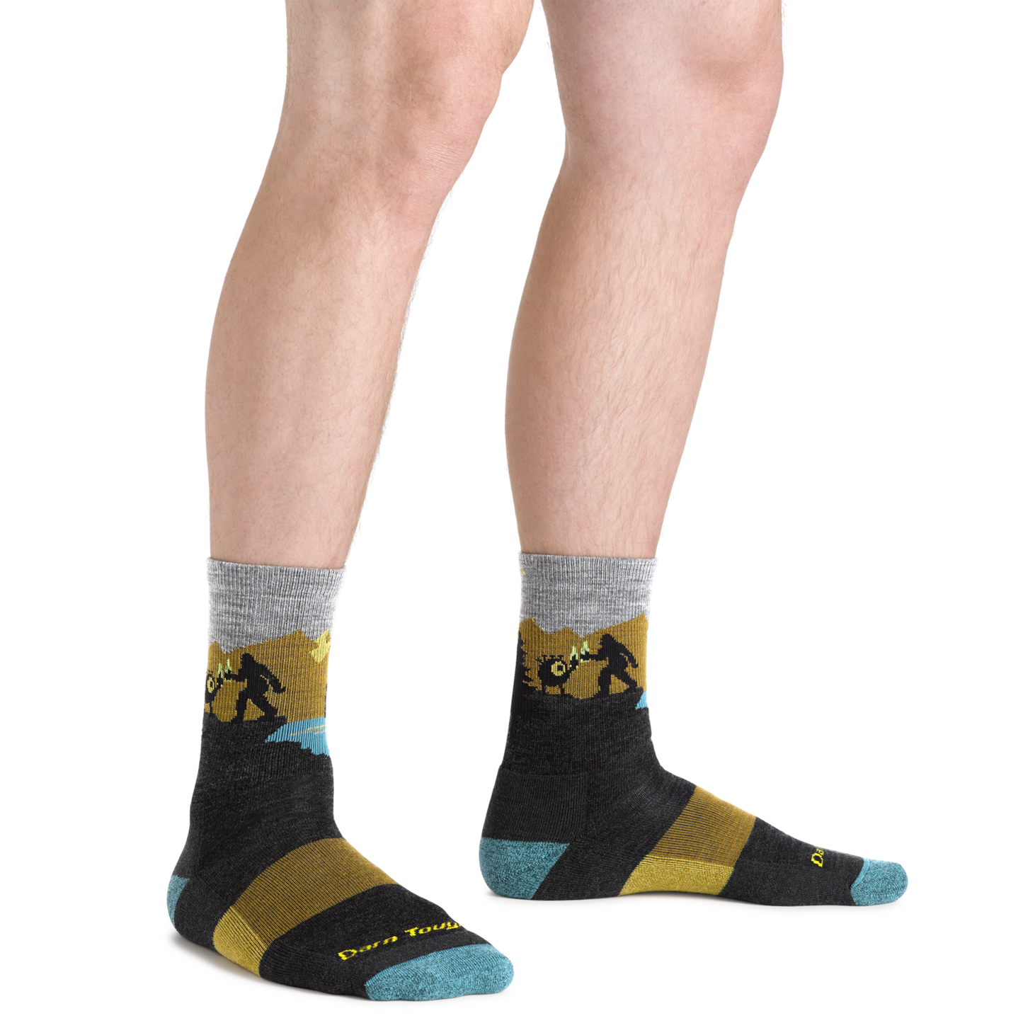 LUI Men's Close Encounters Micro Crew Midweight Hiking Sock