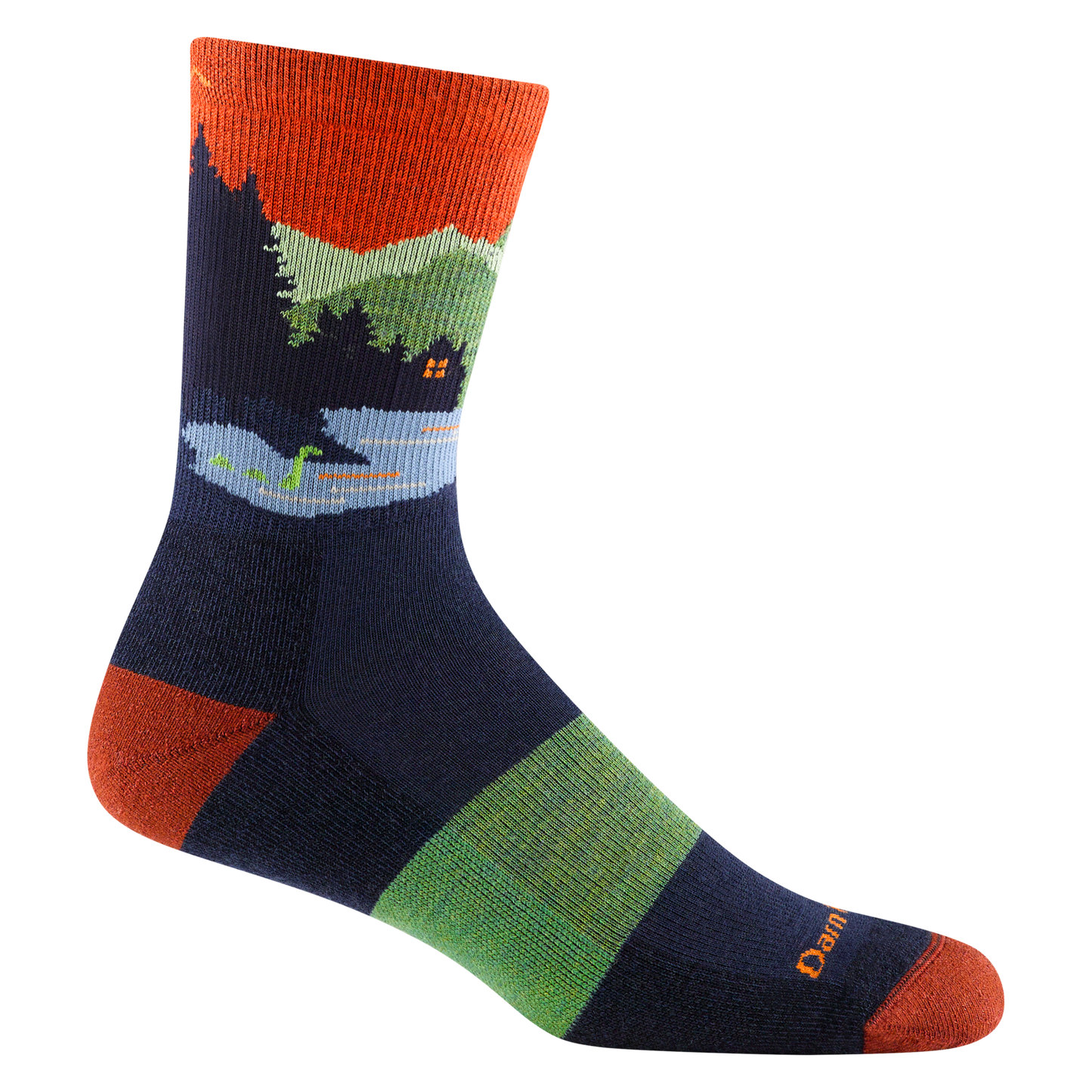 LUI Men's Close Encounters Micro Crew Midweight Hiking Sock