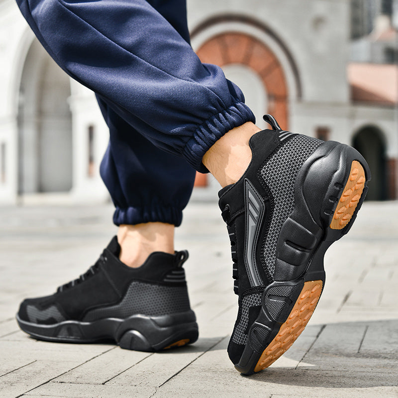 Men's Breathable Mesh Walking Shoes - Comfortable, Non-Slip Sneakers with Shock-Absorbing Rubber Sole for Sports, Tennis, and Casual Wear, Fitness Shoes|Lowtop Design|Shockabsorbing Footwear