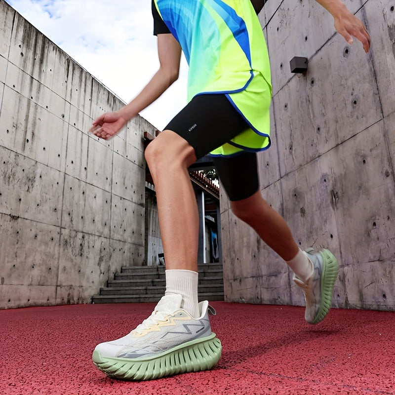 Lightweight And Breathable Men'S Racing Shoes For Road Running; Outdoor Marathon Training Shoes With Laces For Adults; Low-top Sports Shoes For Fitness And Exercise Anti-slip And Wear-resistant Shoes For Hiking
