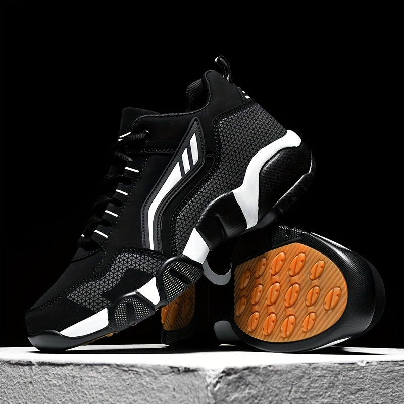 Men's Breathable Mesh Walking Shoes - Comfortable, Non-Slip Sneakers with Shock-Absorbing Rubber Sole for Sports, Tennis, and Casual Wear, Fitness Shoes|Lowtop Design|Shockabsorbing Footwear