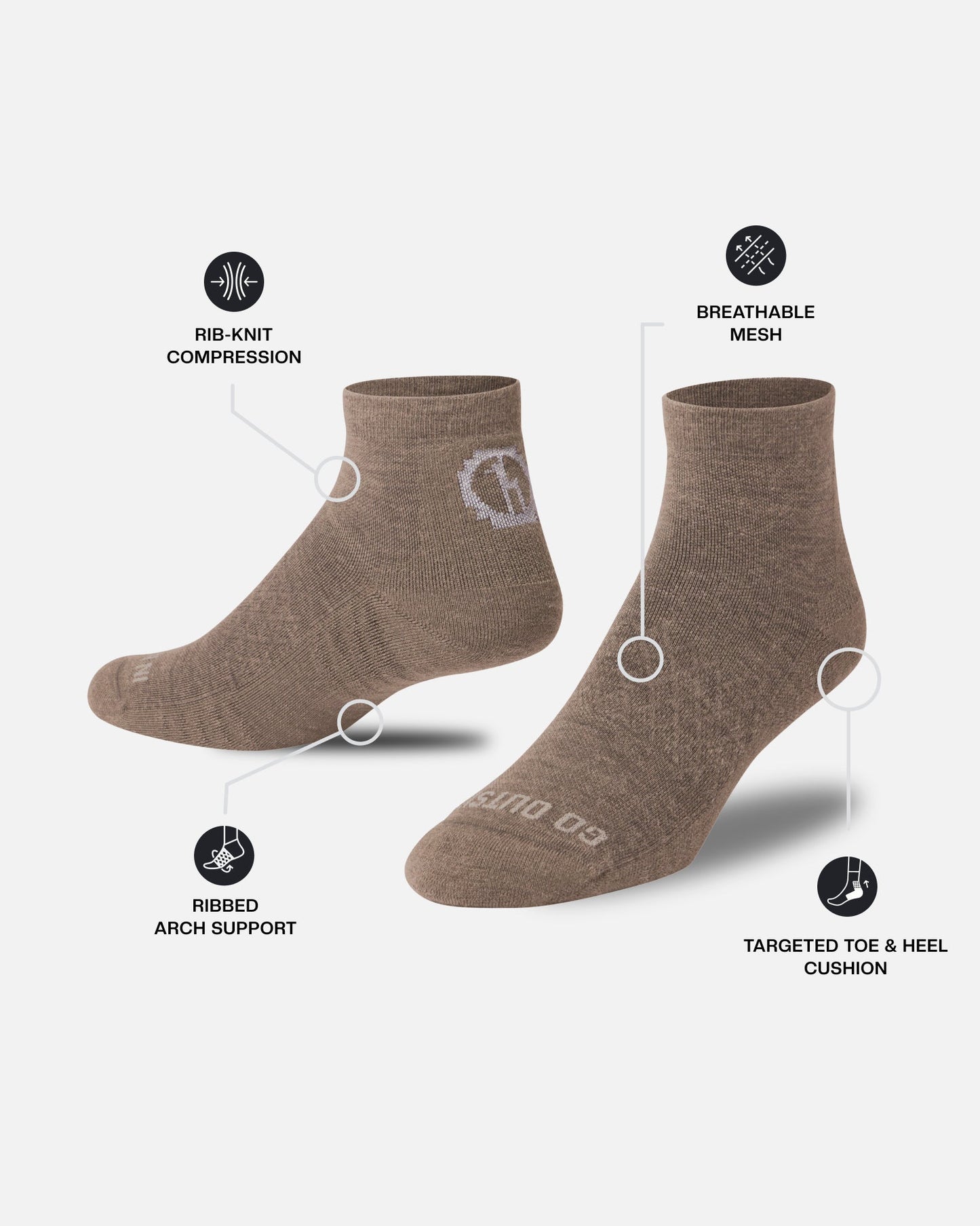 LUI Trail 1/4 Crew Socks