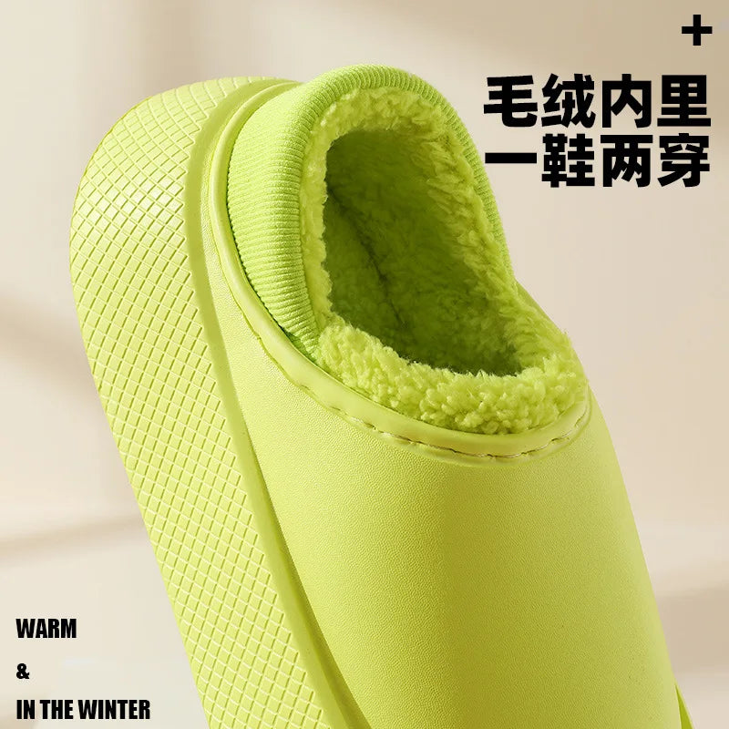 LEP Comwarm Winter Thick-Sole Plush Waterproof Slippers