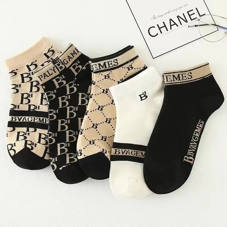 LEP 5-Pack Thin Low-Cut Daily Breathable Socks