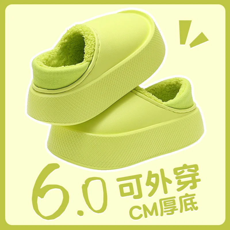 LEP Comwarm Winter Thick-Sole Plush Waterproof Slippers