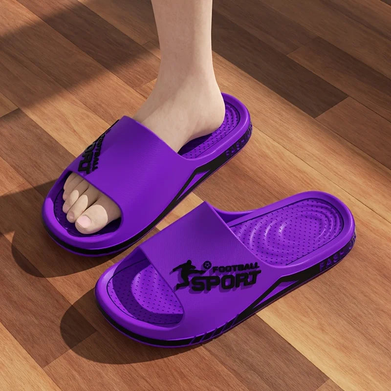 LEP 2025 Men's PVC Thick-Sole Anti-Slip Sports Slippers