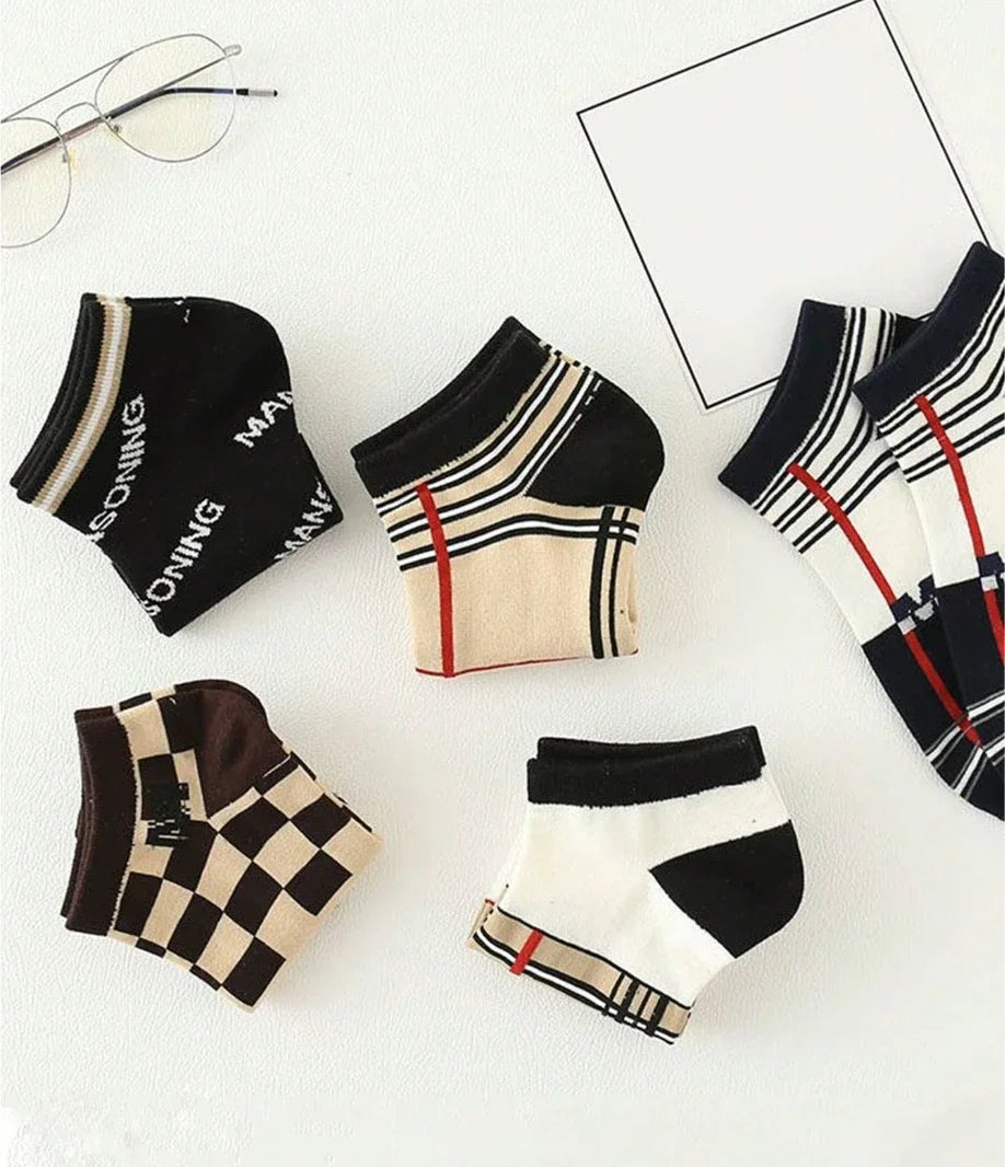 LEP 5-Pack Thin Low-Cut Daily Breathable Socks