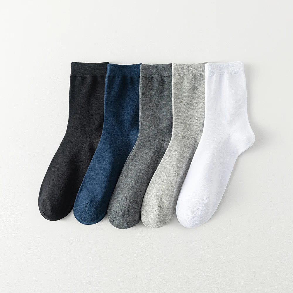 LEP 10-Pack Men's Cotton Business Breathable Socks