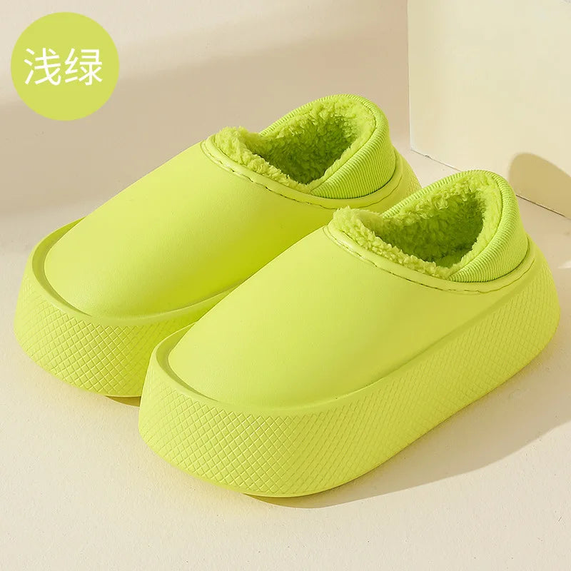 LEP Comwarm Winter Thick-Sole Plush Waterproof Slippers