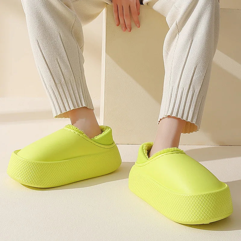 LEP Comwarm Winter Thick-Sole Plush Waterproof Slippers