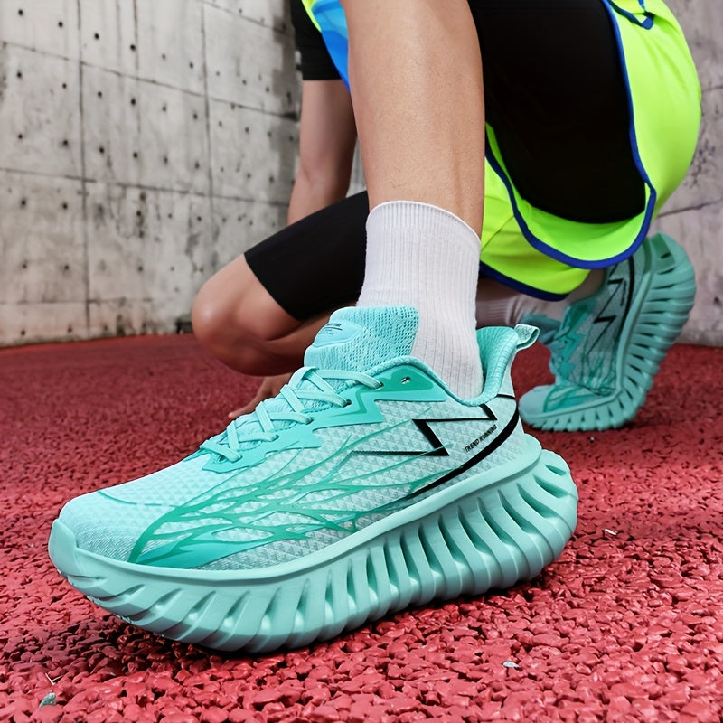 Lightweight And Breathable Men'S Racing Shoes For Road Running; Outdoor Marathon Training Shoes With Laces For Adults; Low-top Sports Shoes For Fitness And Exercise Anti-slip And Wear-resistant Shoes For Hiking