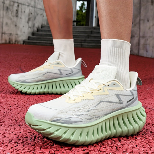 Lightweight And Breathable Men'S Racing Shoes For Road Running; Outdoor Marathon Training Shoes With Laces For Adults; Low-top Sports Shoes For Fitness And Exercise Anti-slip And Wear-resistant Shoes For Hiking