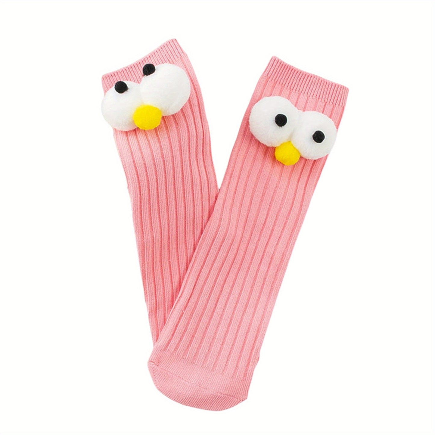 Adorable Big Eye Knee High Socks for Youngsters & Youngsters – Soft, Fun Cartoon Design with Green Charm, Perfect Christmas Gift for Youngsters & Youngsters, Youngsters Socks