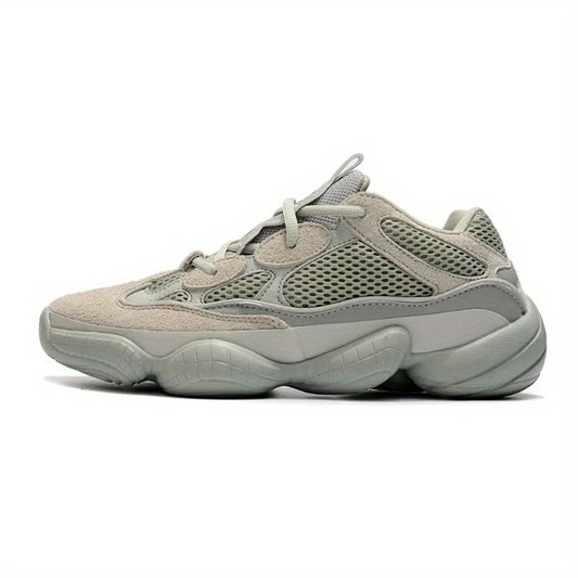 Unisex Stability Sneakers - Beige\u002FGray\u002FTeal Accent Sneakers, Non-Slip Cushioned Sole, Breathable Fabric\u002FNets Upper for Running, Gym, Tennis, Everyday - Men & Women's Training Shoes, Gym Footwear, Sleek Shoe Design, Flexible Rubber Sole