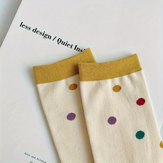 4 Pairs, Ladies, Cute, Boat Socks, Casual, Vintage, Pattern, Color, Weaving, Gift.