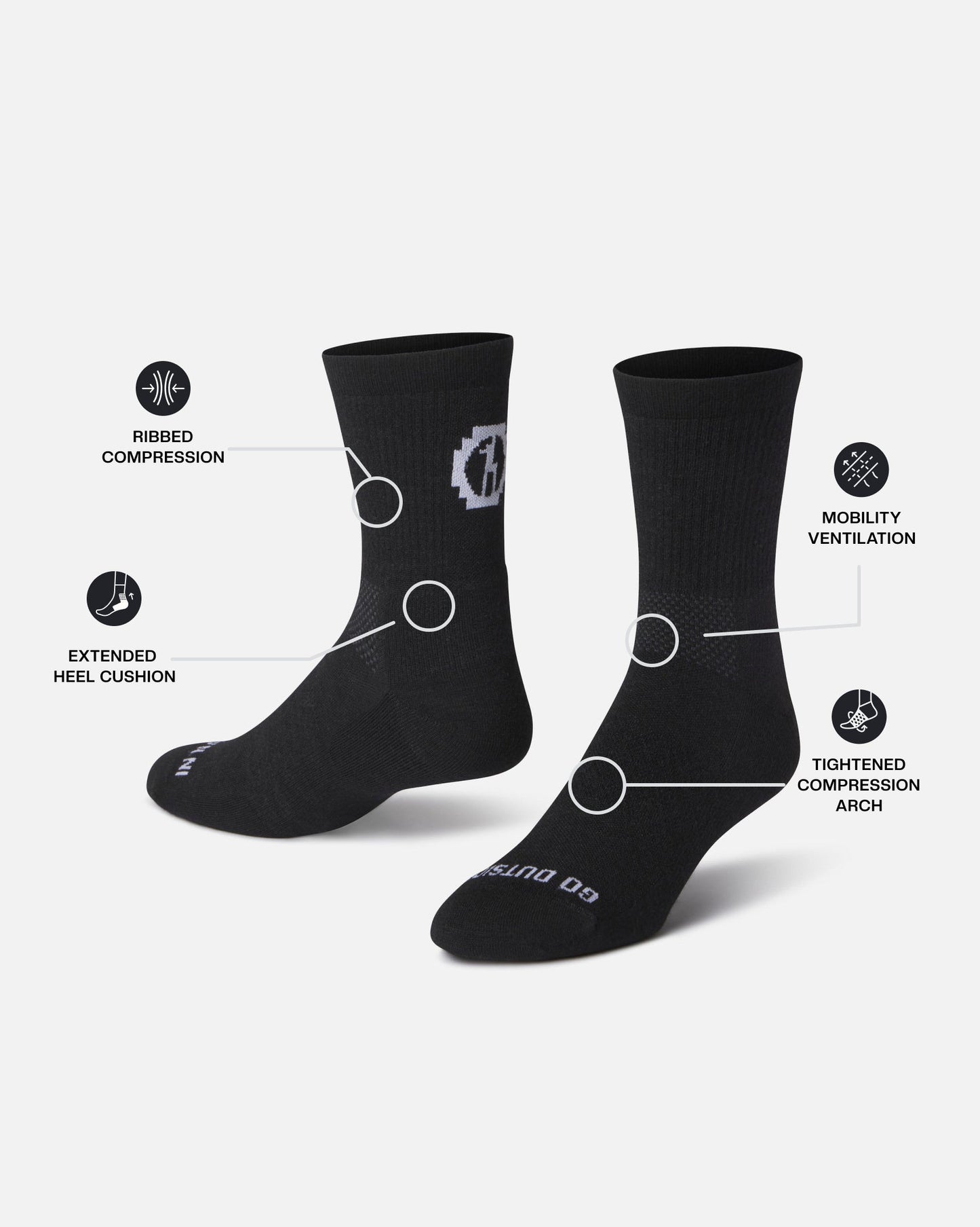 LUI Trail 3/4 Crew Socks