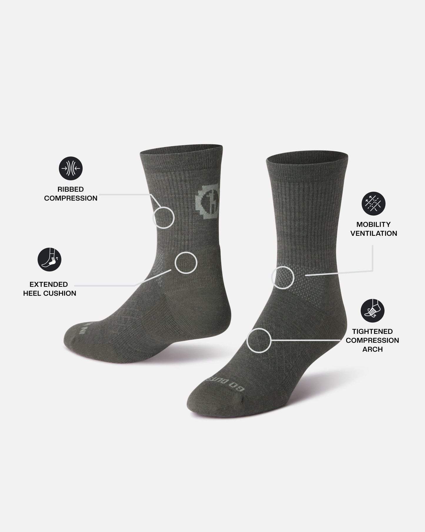 LUI Trail 3/4 Crew Socks
