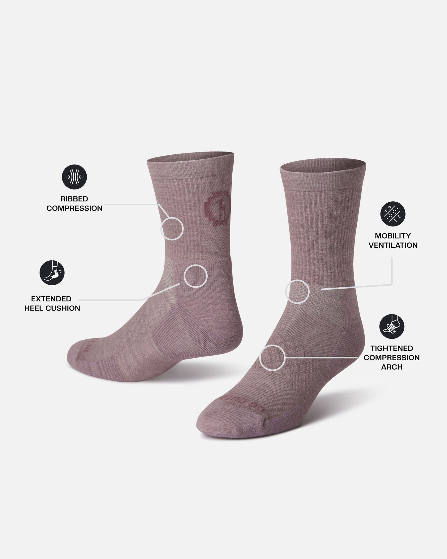 LUI Trail 3/4 Crew Socks