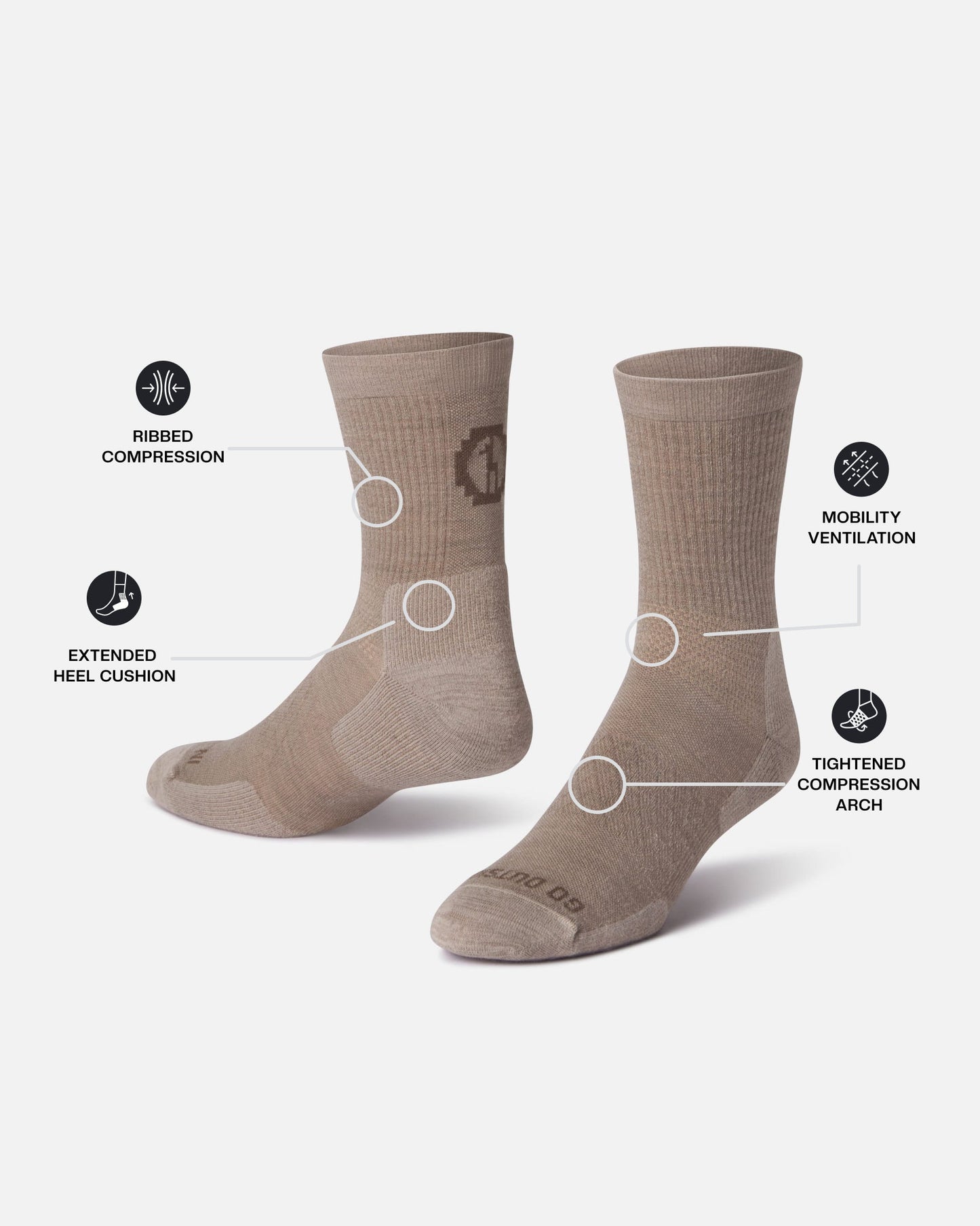 LUI Trail 3/4 Crew Socks