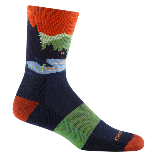 LUI Men's Close Encounters Micro Crew  Midweight Hiking Sock