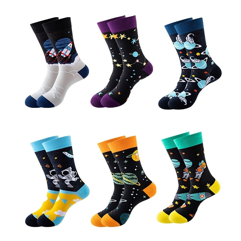 48 Pairs Of Soft And Comfortable Colored Mid Tube Socks With Novel Patterns, Random Colors, Fashionable And Versatile Trends