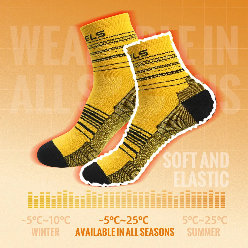 LEP WRELS Merino Wool Compression Hiking Socks