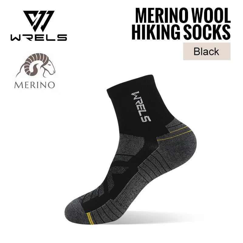 LEP WRELS Merino Wool Compression Hiking Socks
