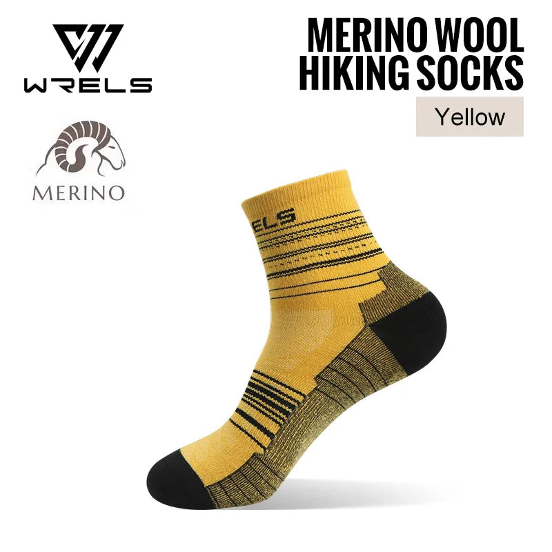 LEP WRELS Merino Wool Compression Hiking Socks