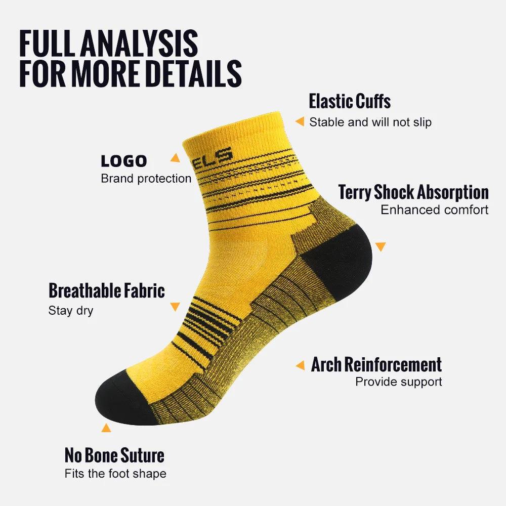 LEP WRELS Merino Wool Compression Hiking Socks