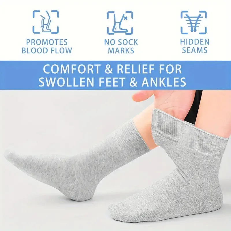 LEP 7-Pack Non-Binding Diabetic Socks (Plus Size)