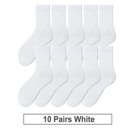 LEP 10-Pack Men's Cotton Business Breathable Socks
