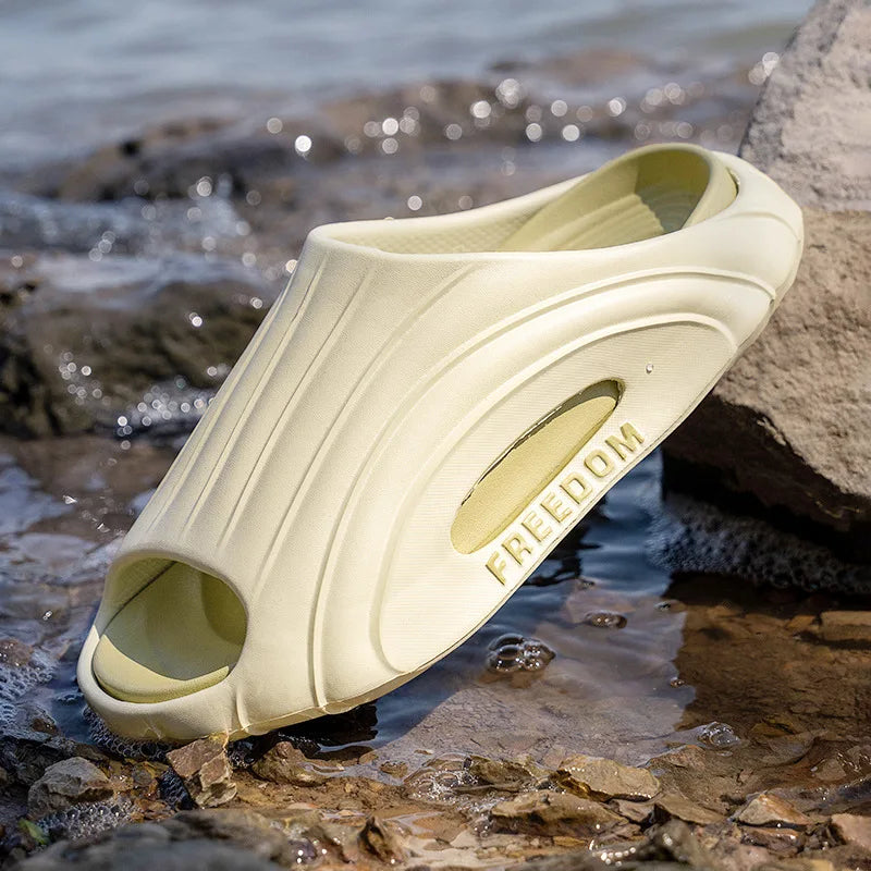 LEP YNPO 2025 Thick-Sole EVA Couple Anti-Slip Shower Slippers