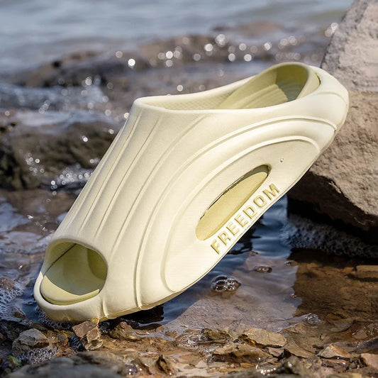 LEP YNPO 2025 Thick-Sole EVA Couple Anti-Slip Shower Slippers