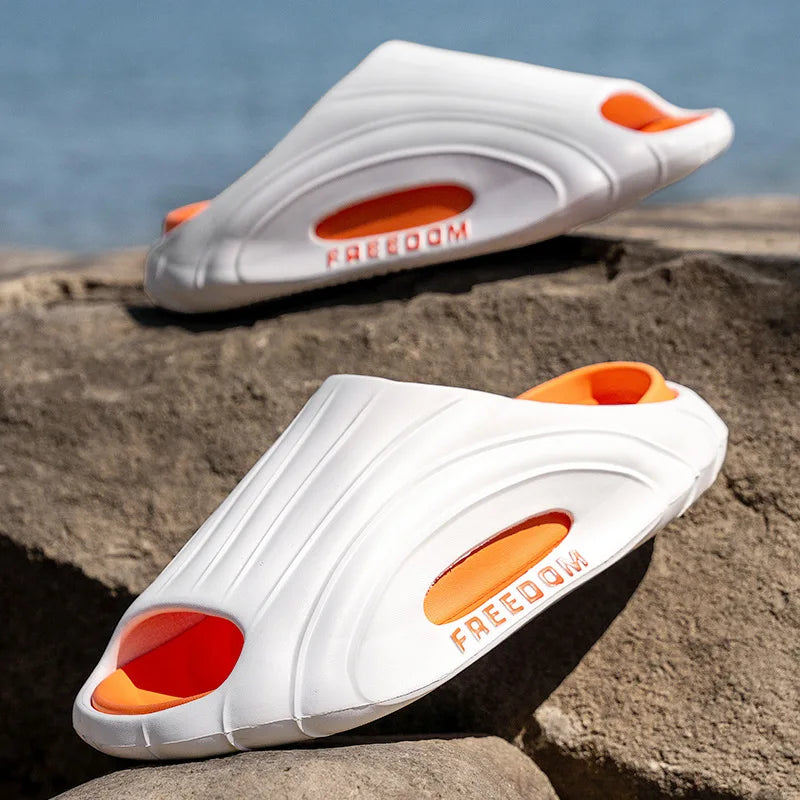 LEP YNPO 2025 Thick-Sole EVA Couple Anti-Slip Shower Slippers