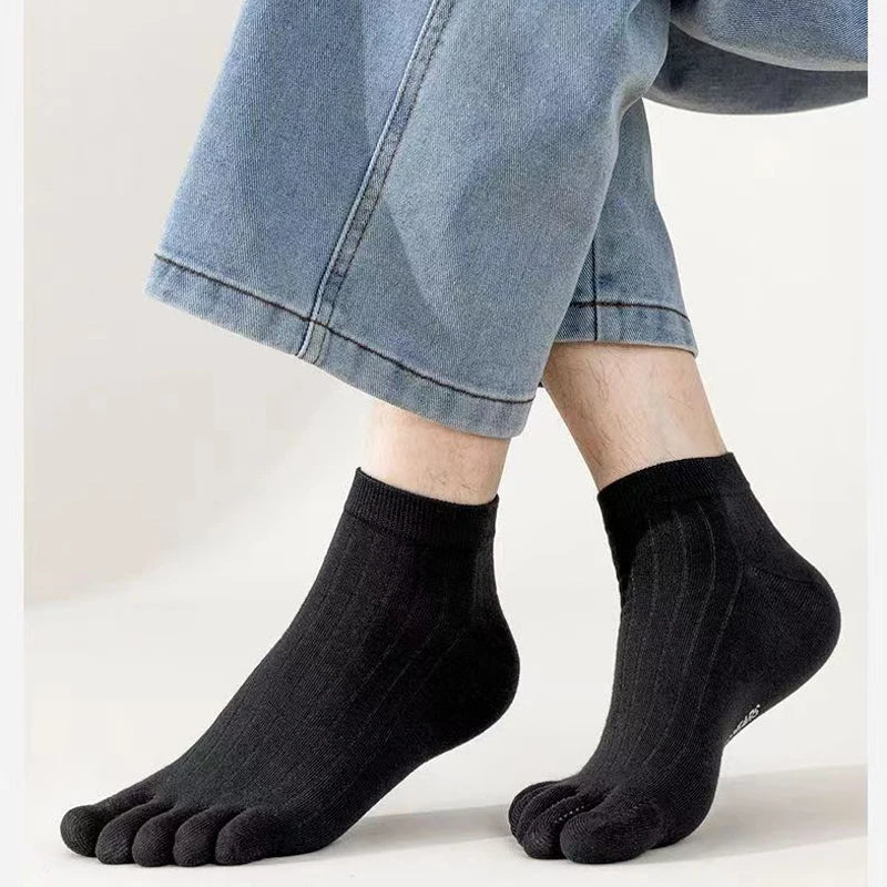 LEP 5-Pack Mesh Cotton Thin Toe Sports Ankle Socks