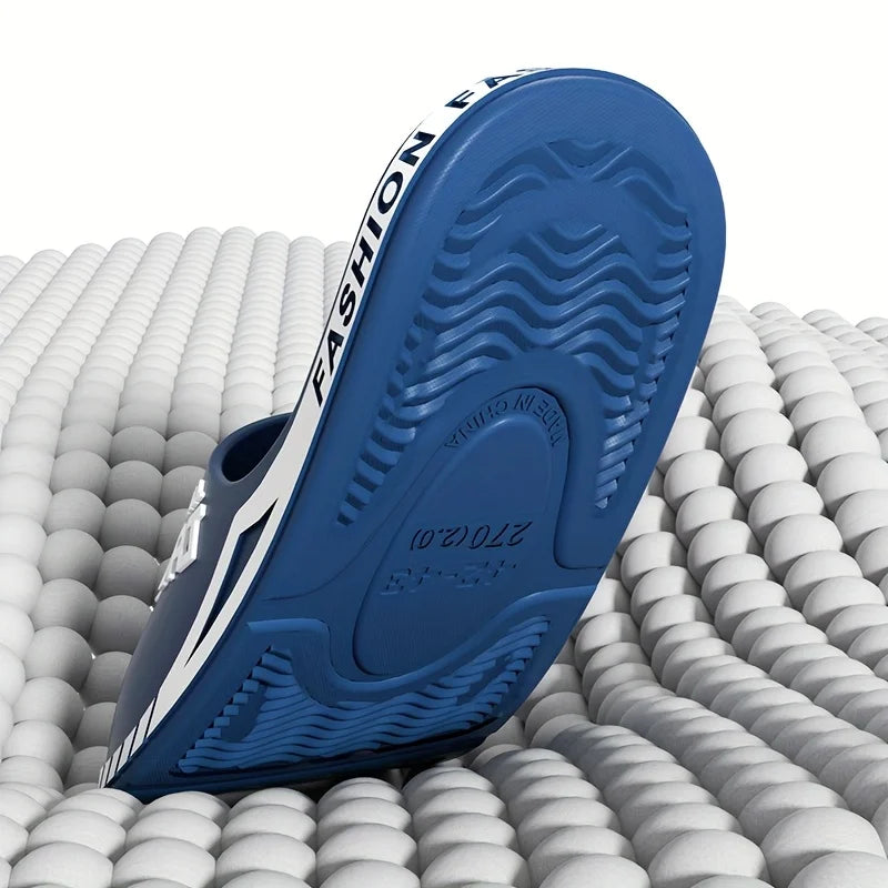 LEP 2025 Men's PVC Thick-Sole Anti-Slip Sports Slippers