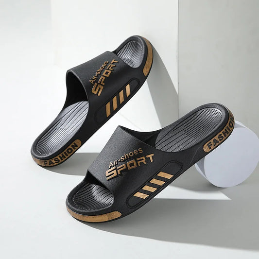 LEP Men's PVC Non-Slip Couple Beach & Bathroom Slides