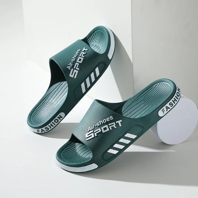 LEP Men's PVC Non-Slip Couple Beach & Bathroom Slides