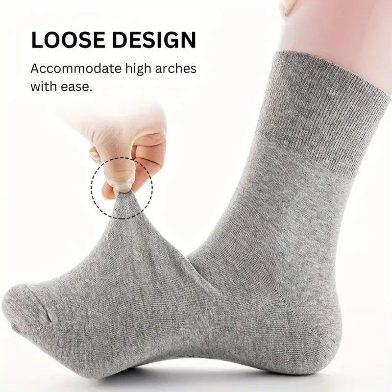 LEP 7-Pack Non-Binding Diabetic Socks (Plus Size)