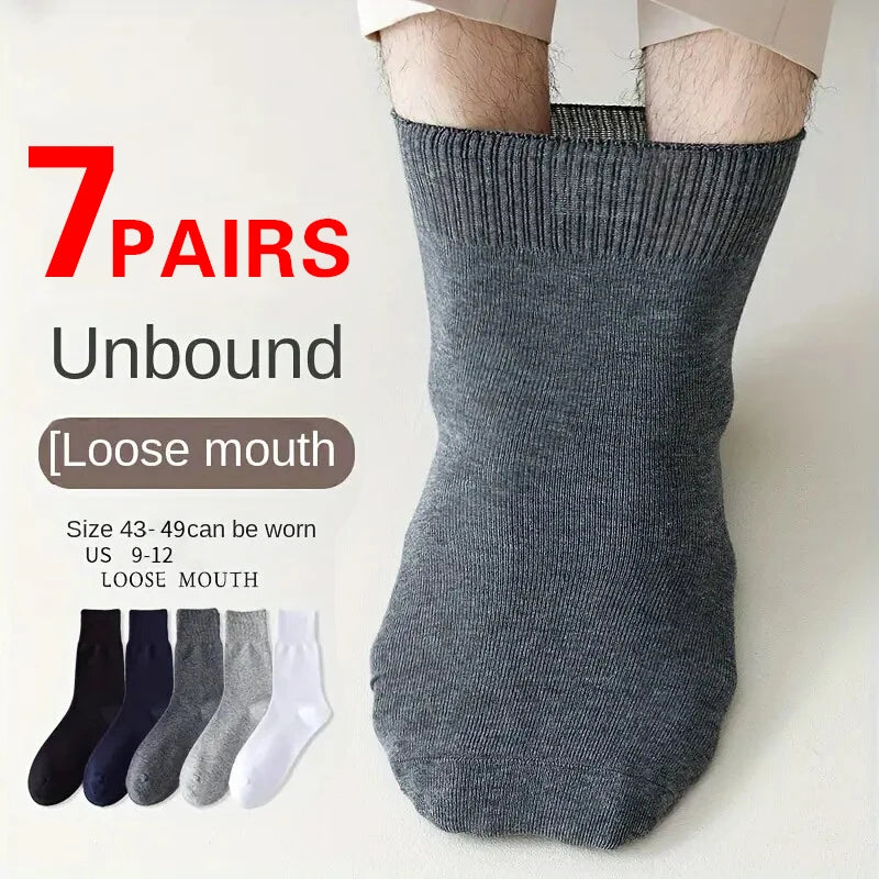 LEP 7-Pack Non-Binding Diabetic Socks (Plus Size)