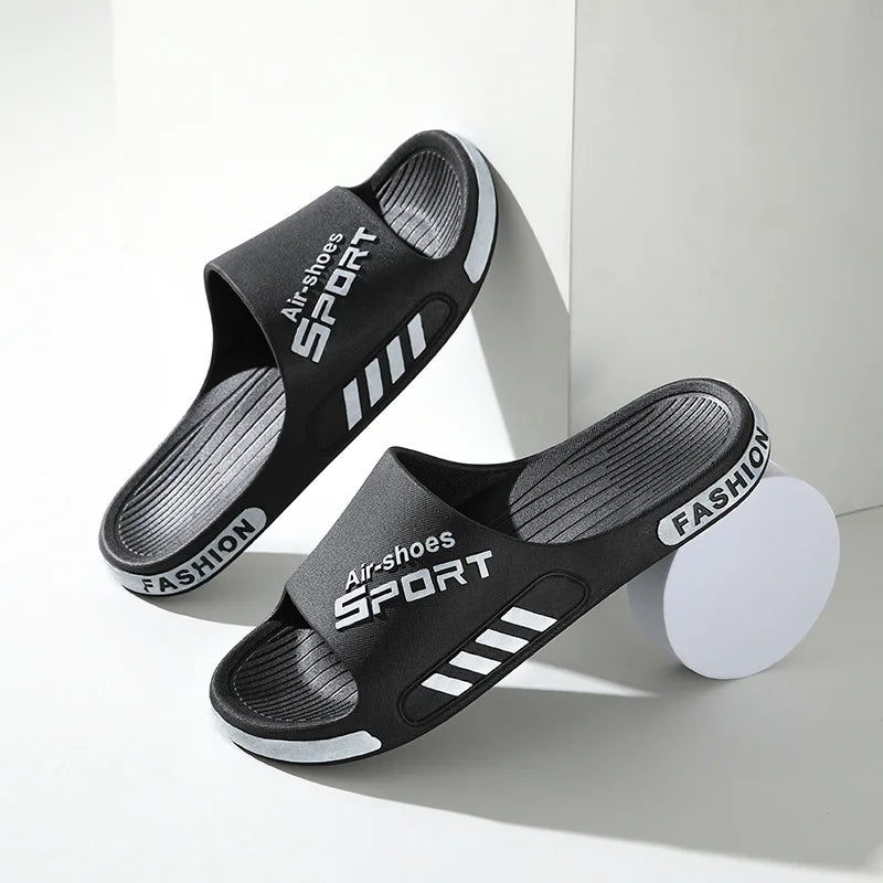LEP Men's PVC Non-Slip Couple Beach & Bathroom Slides