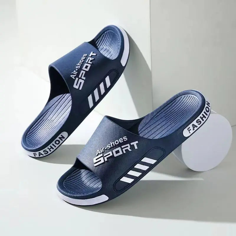 LEP Men's PVC Non-Slip Couple Beach & Bathroom Slides