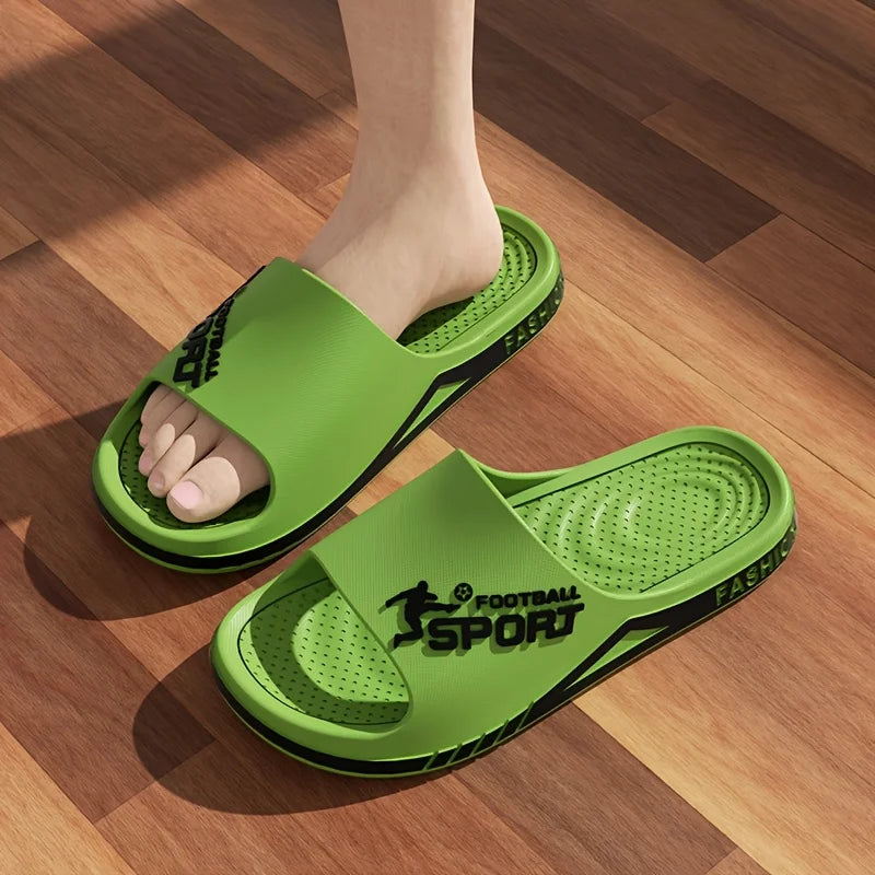 LEP 2025 Men's PVC Thick-Sole Anti-Slip Sports Slippers