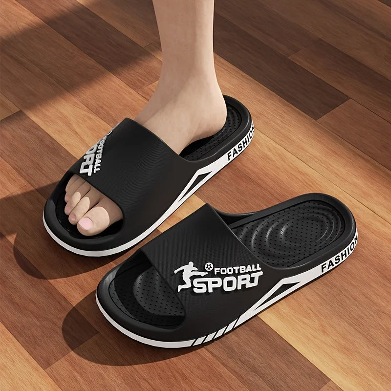LEP 2025 Men's PVC Thick-Sole Anti-Slip Sports Slippers