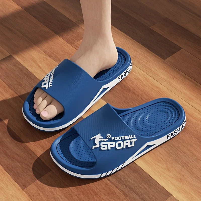 LEP 2025 Men's PVC Thick-Sole Anti-Slip Sports Slippers