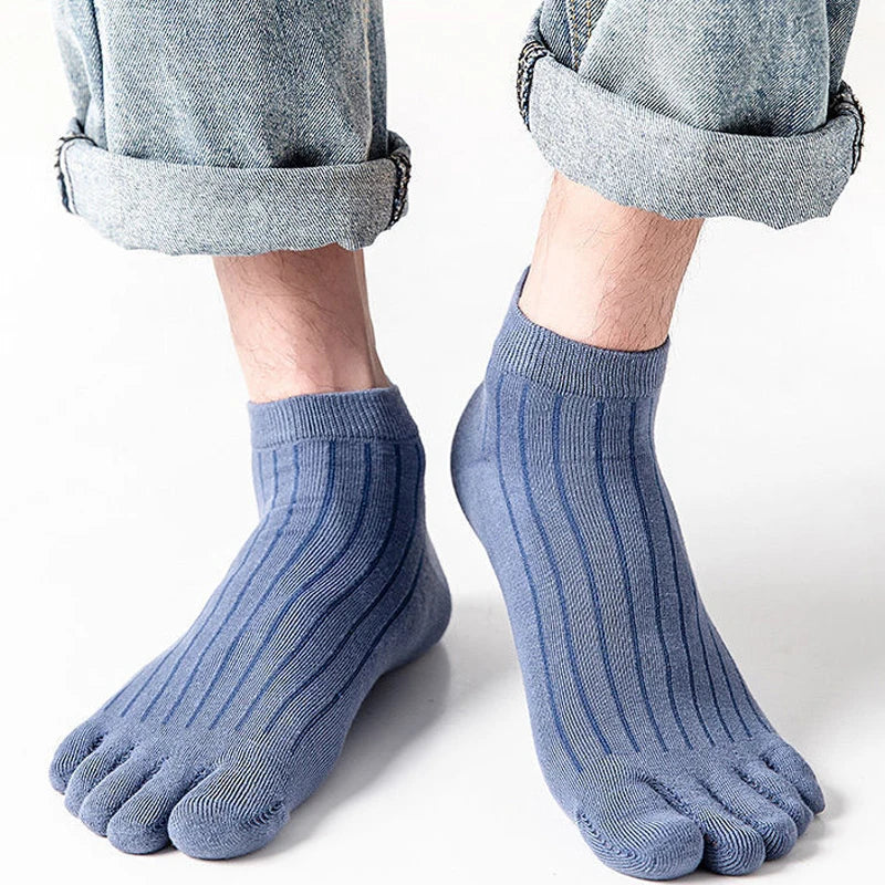 LEP 5-Pack Mesh Cotton Thin Toe Sports Ankle Socks